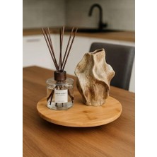 Smartizi Top Ayaklı Mini Bambu Sunumluk - 12 cm Yuvarlak Doğal Ahşap Stand - Kahve Yanı, Lokumluk, Mumluk ve Dekoratif Altlık
