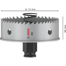 1 x Pro Sheet Metal Power Change Plus Delik Testeresi (Paslanmaz Çelik Saclar, Çelik Saclar, Ø 79 Mm, Profesyonel Aksesuar Matkap/tornavida Için)