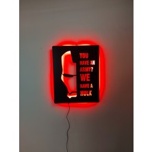 Iron Man Kare LED Tablo