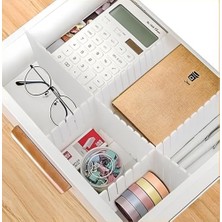 Aee® 4'lü Plastik Ayarlanabilir Çekmece Düzenleyici Organizer - Iç Içe Geçmeli Kesilebilir - 8CMX43CM - Mutfak Iç Çamaşırı Çorap Sütyen Dolap Takı Makyaj (4)