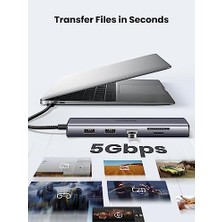 USB C Yerleştirme Istasyonu 10'u 1 Arada 4K Hdmı, Vga, 3 x USB A 3.0, Pd 100W, Ethernet, 3,5 mm Ses, Sd/tf ile