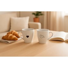 Porselen Pretty 2 Parça Mug Bardak