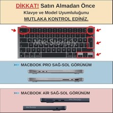 MacBook Türkçe F Klavye Koruyucu Yeni F Düzen M1-M5 | A2681 A3113 A3240 A3449 A2941 A3241 A2442 A2779 A3426 A3434 A2485 A3429 | Silikon Keyboard Cover Touch Id Siyah