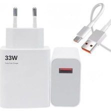 33 Watt USB Hızlı Şarj Başlık Adaptör + 1m Hızlı Şarj Kablosu Fast Turbo Qualcomm 3.0 Ms-11 Hızlı Şarj Göstergeli (Yerli Üretim) (33W+TYPE-C Kablolu)
