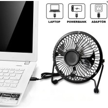 Obev Masa Üstü USB Fan Soğutucu Vantilatör Klima - Metal Serinletici Mini Vantilatör - USB Girişli