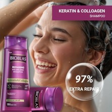 Kolajen & Keratin Şampuan – Saç Dökülmesine Karşı, Onarıcı ve Dolgunlaştırıcı Etki, Bitkisel Kompleks B19, 360 ml