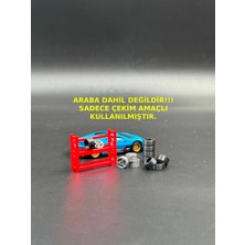 3D Atelier 1/64 Ölçekli Diecast Garaj Aksesuar Seti (Lastik Standı + 9 Parça Detay)