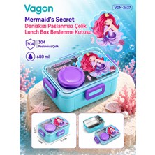 Vagonlife Denizkızı Paslanmaz Çelik Lunch Box Beslenme Kutusu VGN-2637