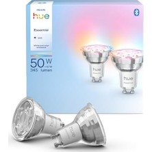 Hue Essential 4.7W GU10 345 Lumen Renkli Akıllı Spot Ampul (2'li Ekopaket)