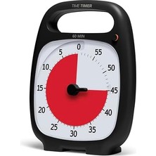 Time Timer Plus 60 Dakika Görsel Analog Zamanlayıcı (Kömür); Isteğe Bağlı Uyarı (Ses Kontrolü Kadranı); Sessiz Çalışma (Tik Tak Yok); Zaman Yönetimi Aracı