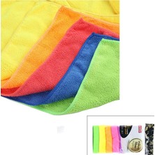 8'li Mikrofiber Temizlik Bezi Seti - Renkli - Leke Bırakmaz