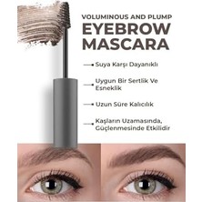 Suya Dayanıklı Kalıcı Etki Yoğun Pigmentli Kahverengi Kaş Sabitleyici Maskara - Eyebrow Mascara 802