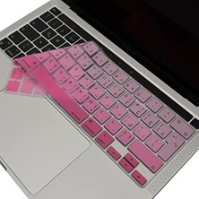 MacBook Pro Arapça Klavye Koruyucu Uk Iso Ters L Enter A2338 M1 M2 A2251 A2289 A2141 Uyumlu Silikon Keyboard Cover Touch Bar Pembe