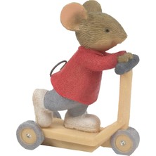 Kalpli Kuyruklu Oyun Alanı Eğlenceli Scooter Speed Mouse Heykelcik, 2,4 Inç, Çok Renkli