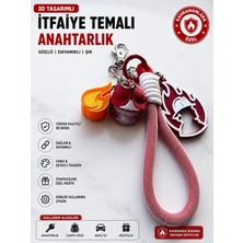 Dinç Spor 3D Tasarımlı Itfaiyeci Temalı Charm Anahtarlık – Itfaiye Aksesuarı ve Hediyelik