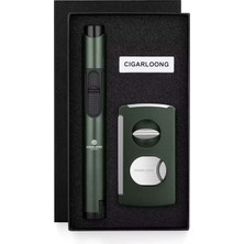 Cigarloong Kesici ,delici ve Çakmaklı Puro Seti Green