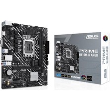 Egecen Asus Prıme H610M-K Argb Ddr5 5600MHZ 1xvga 1xhdmı 1xm.2 USB 3.2 Matx 1700P (12. / 13. ve 14. Nesil Işlemci Uyumlu)