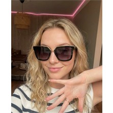 Bappir Selin Çerçevesiz Siyah Güneş Gözlüğü Trend Model