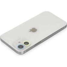 Bezos iPhone 11 Renkli Kamera Lens Koruma Cam - Sarı-Mavi