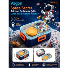 Vagonlife Vagon Space Secret Astronot Paslanmaz Çelik Lunch Box Beslenme Kutusu VGN-2637