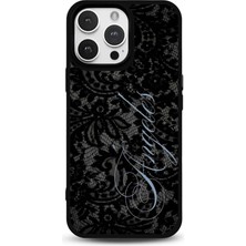 Modiwa Design iPhone 13 Pro Max Uyumlu Dantel Tasarım Glossy Parlak Yüzey Silikon Telefon Kılıfı