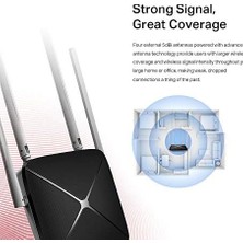 AC12, AC1200 Mbps, Mu-Mımo, Beamforming, All-In-One(Router, Access Point, Extender) Modları, Wpa3, Mobil Uygulama ile Kolay Kurulum, Dual-Band Wi-Fi 5 Router