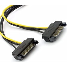 4327 2x Sata To 8 Pin (6+2) Pci-E Express Güç Molex Power Kablosu Çevirici Dönüştürücü