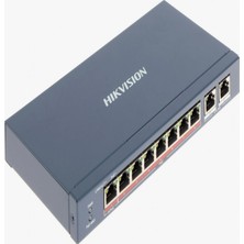 Hikvision Hıkvısıon DS-3E0310P-E/M 8XFE2XFE Megabit Yönetilemez 65W Poe Switch