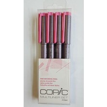 Copic Multiliner Pink Set (0,05, 0,1, 0,3, 0,5)