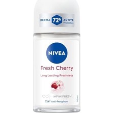 Kadın Roll On Deodorant Fresh Cherry, 72 Saat Anti-Perspirant Koruma, 50ML
