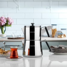 Toledo Çelik Çaydanlık Takımı (Büyük Boy) 4 Parça-Inox