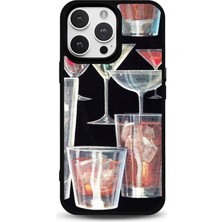 Modiwa Design iPhone 13 Uyumlu Kokteyl Desen Tasarım Glossy Parlak Yüzey Silikon Telefon Kılıfı