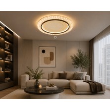 AVİZE Modern LED Kristal Tavan Avizesi 3 Renk Işıklı Salon Oturma