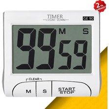 Sevgift Geniş Ekranlı Dijital Zamanlayıcı ve Kronometre | Mıknatıslı | Sesli Alarm | 99 Dakika 59 Saniye