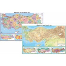 Odak 70X100 Türkiye Fiziki Siyasi Haritası