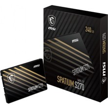 MSI 480GB Msı SSD Spatıum S270 Sata 2.5 500/450MB/S