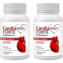 Fırsatkolik Cardiamin Forte 2 Adet Multivitaminli OMEGA3LÜ 60 Soft Jel Kapsüllü Formül