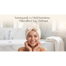 jantistore Prenses Peluş Mikrofiber Saç Kurulama Havlusu, Pratik Saç Bonesi - Duş, Makyaj ve Bakım Saç Wrap
