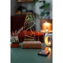 Modiwa Design Taylor Swift 16 Renk Uzaktan Kumandalı 3D Ahşap Gece Lambası Hediyelik