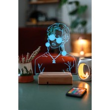 Modiwa Design Bts Jimin 16 Renk Uzaktan Kumandalı 3D Ahşap Gece Lambası Hediyelik
