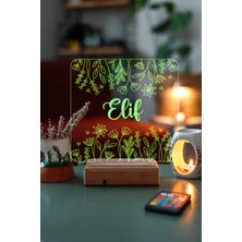 Modiwa Design 16 Renk Uzaktan Kumandalı 3D Ahşap Gece Lambası Hediyelik