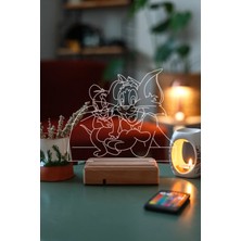 Modiwa Design 1903 Kara Kartal Çarşı Taraftar 16 Renk Uzaktan Kumandalı 3D Ahşap Gece Lambası Hediyelik