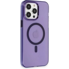 Aconcept Newface Iphone 14 Pro Max Kılıf Tron Şeffaf Magsafe Kapak - Derin Mor