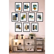 UNT 10'lu Çerçeve Görünümlü Mutfak | Modern | Retro Duvar Posteri Tablo Seti– 15X20 cm Mdf Uv Baskı