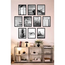 UNT 10'lu Çerçeve Görünümlü Mutfak | Modern | Retro Duvar Posteri Tablo Seti– 15X20 cm Mdf Uv Baskı