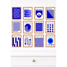 UNT 12'li Çerçeve Görünümlü Modern Duvar Tablo Seti – 15X20 cm Mdf Uv Baskı