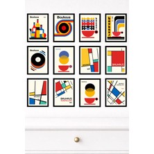 UNT 12'li Çerçeve Görünümlü Modern Duvar Tablo Seti – 15X20 cm Mdf Uv Baskı