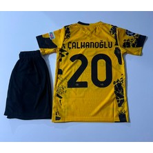 Taner Spor Inter 2024/25 Yeni Sezon Hakan Çalhanoğlu Alternatif Çocuk Forması 2'li Set (Yellow) (Sarı)