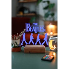 Modiwa Design The Beatles 16 Renk Uzaktan Kumandalı 3D Ahşap Gece Lambası Hediyelik