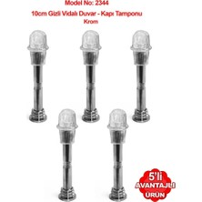 Stilaks Gizli Vidalı 10CM Duvar Veya Kapı Tamponu Stoperi 5li Paket